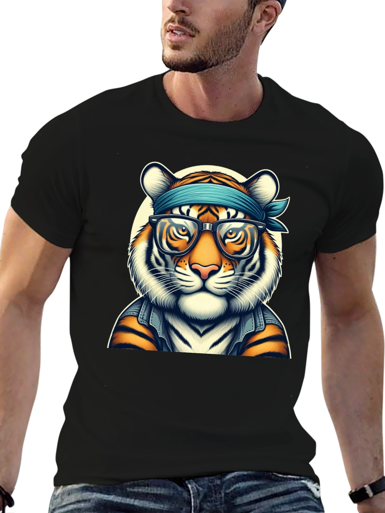 Cool Tiger Graphic Tee - Trendy Animal Print