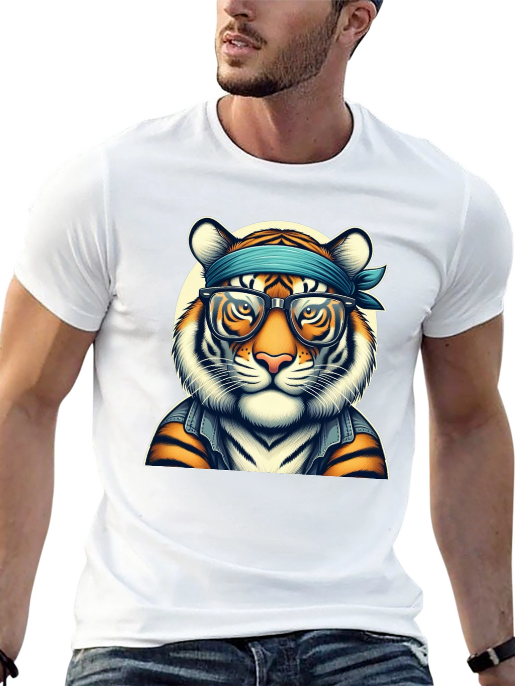 Cool Tiger Graphic Tee - Trendy Animal Print