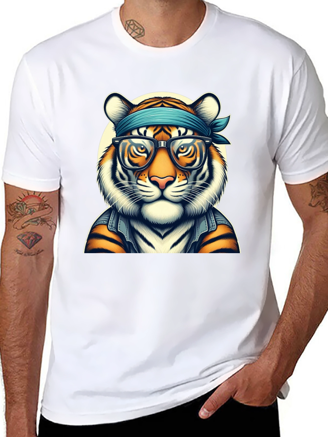 Cool Tiger Graphic Tee - Trendy Animal Print