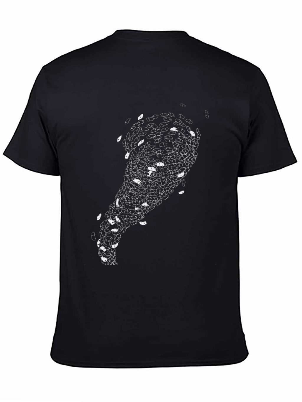 Mens Black Graphic Tee - Abstract Eye Design
