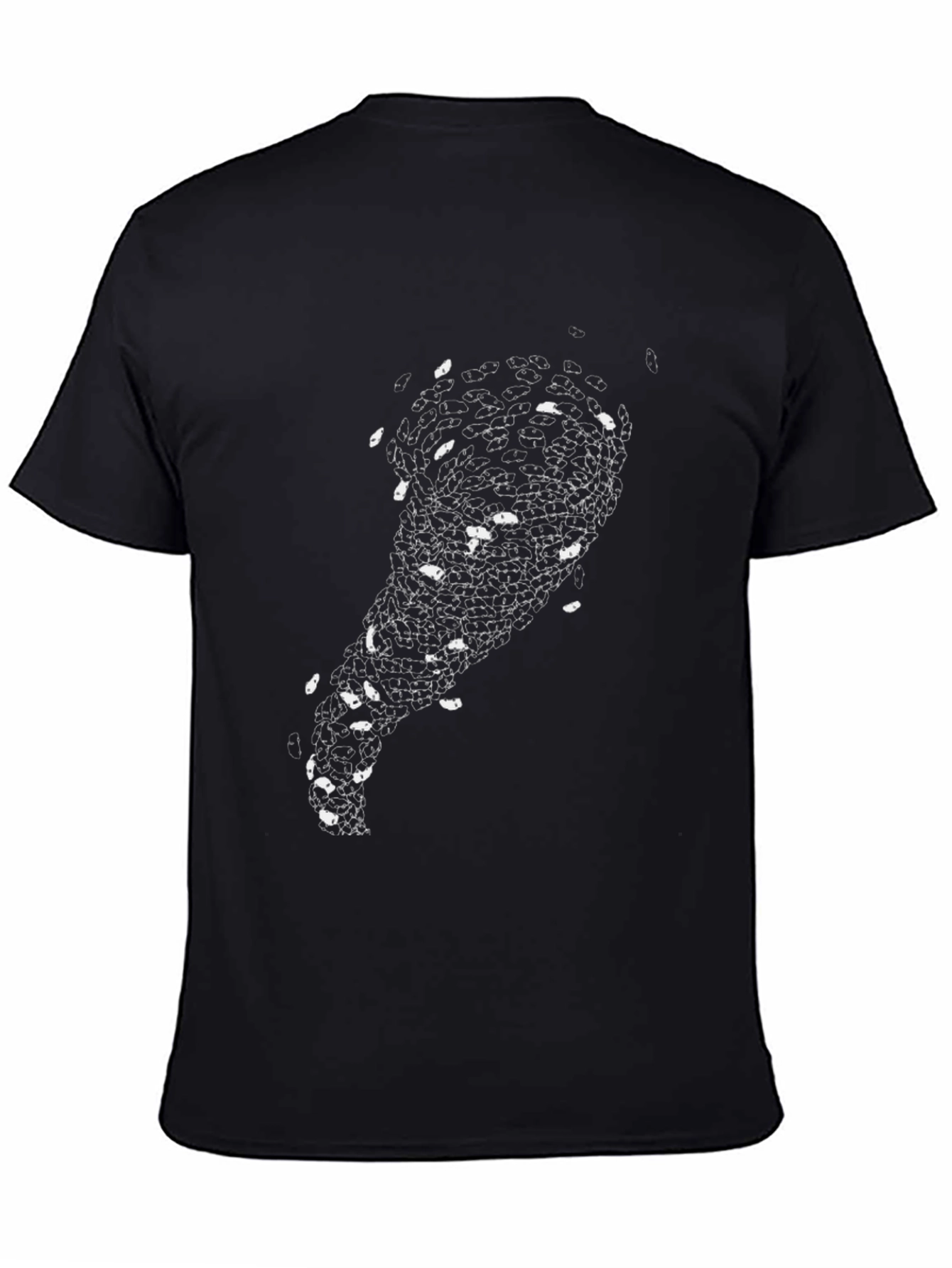Mens Black Graphic Tee - Abstract Eye Design