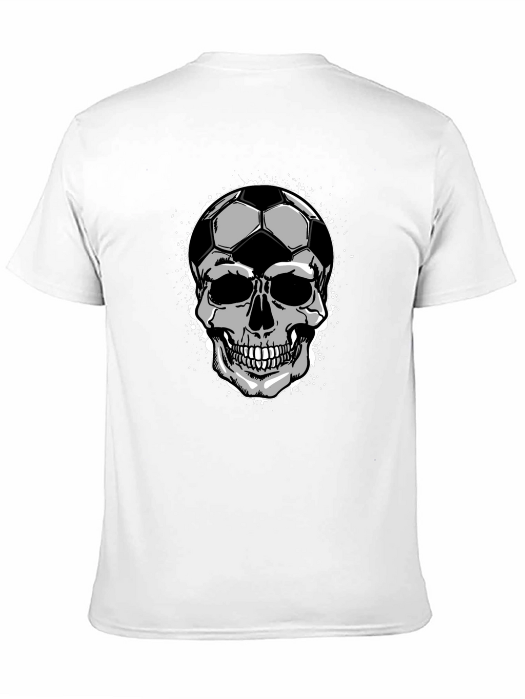 Soccer Ball Skull Graphic Tee - Mens Black T-Shirt