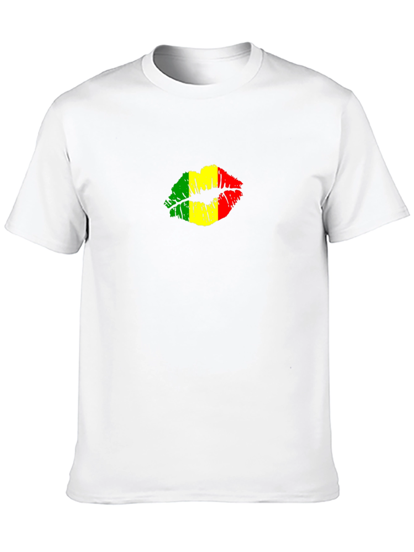 Rasta Lips Graphic Black T-Shirt