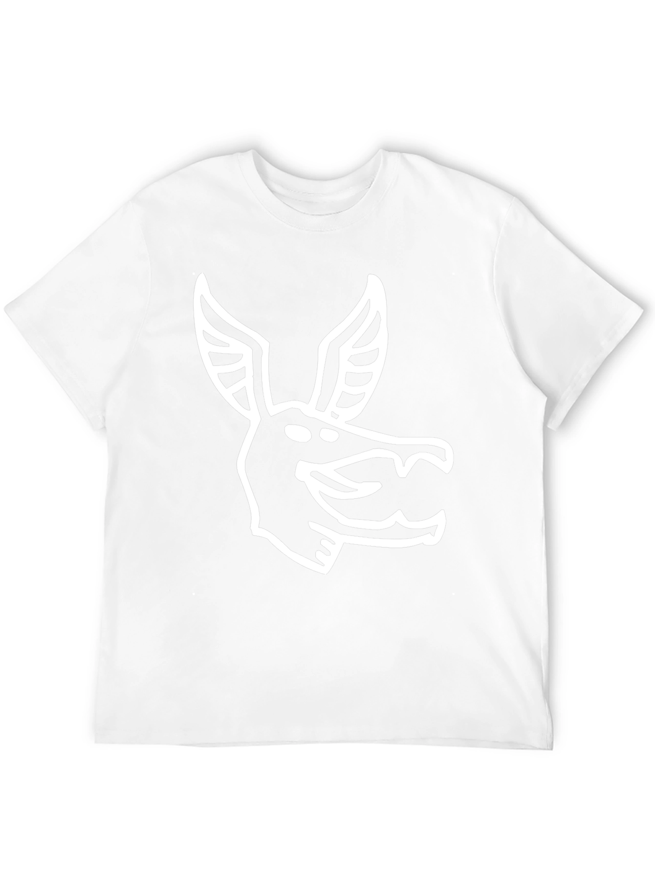 Stylized Animal Graphic Print Black T-Shirt