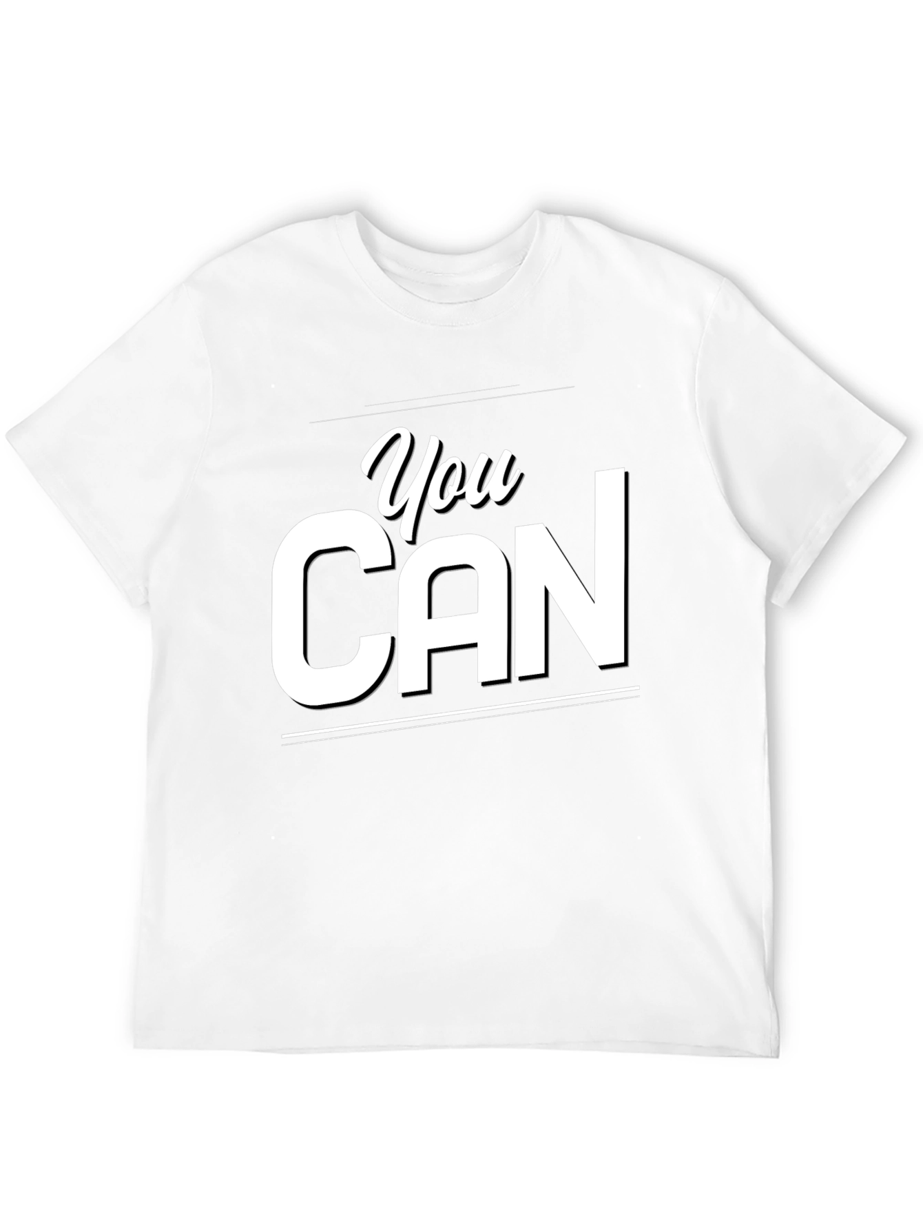 You Can Graphic Tee - Motivational Black T-Shirt