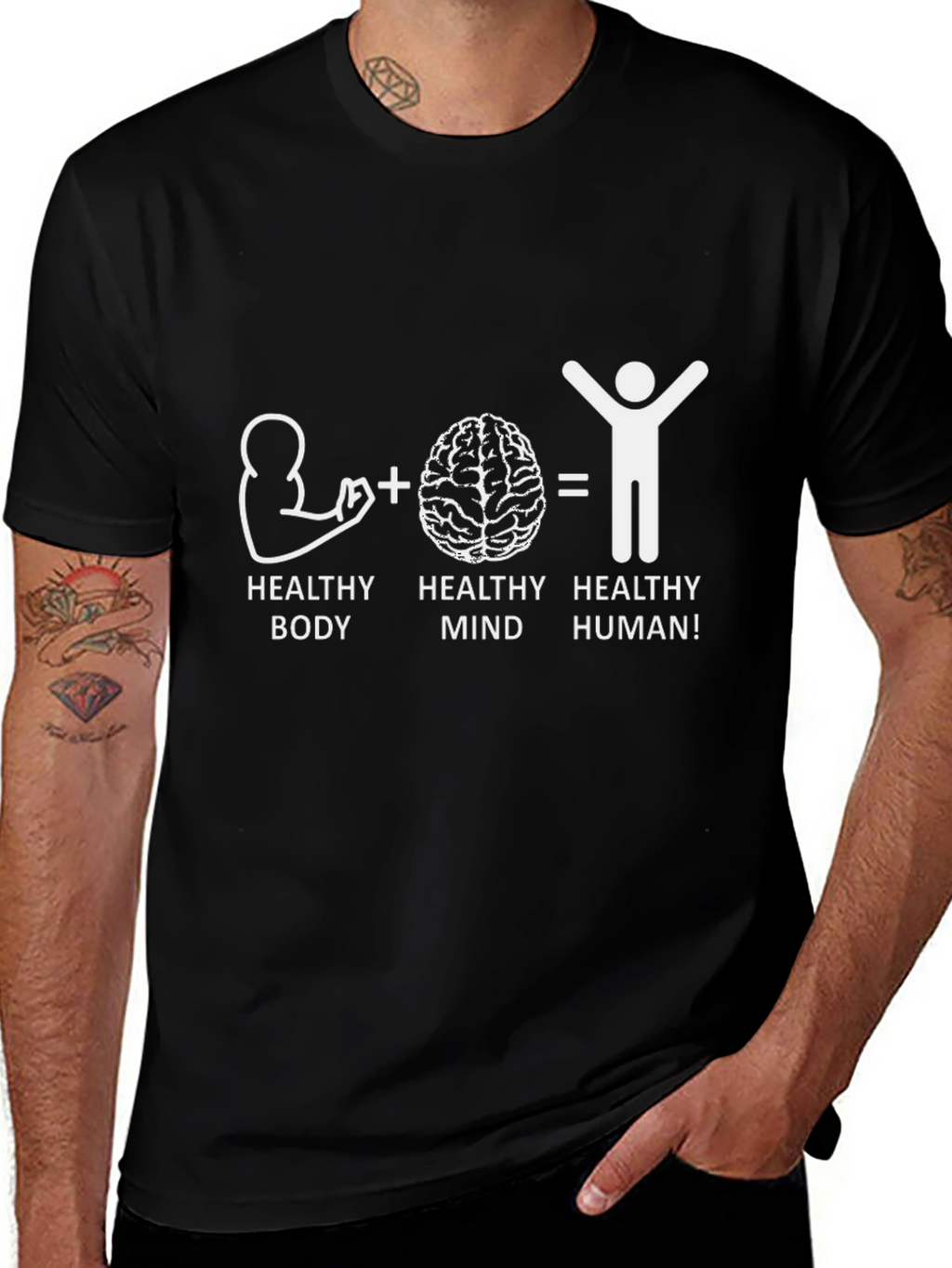 Healthy Body Mind Human Graphic Tee