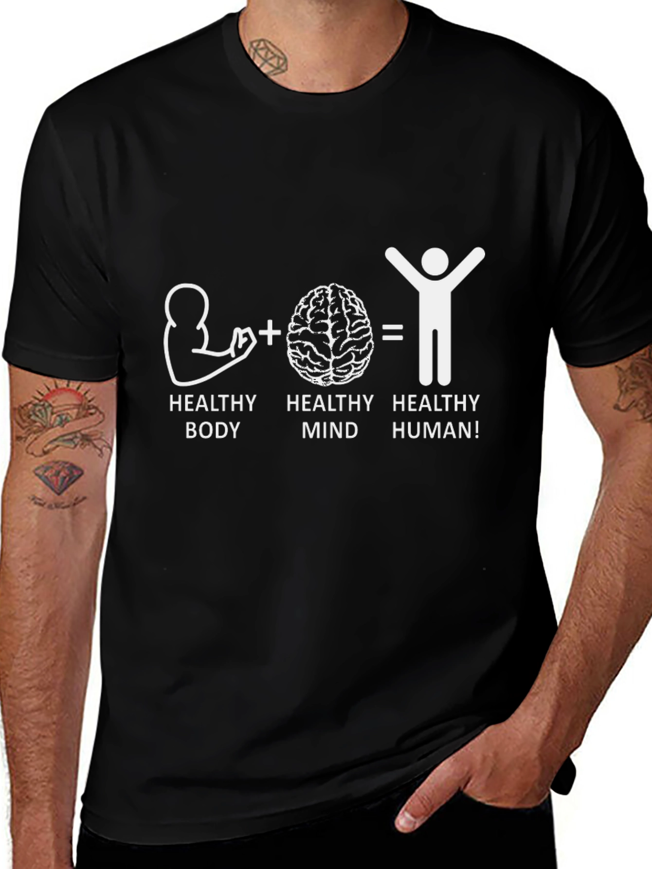 Healthy Body Mind Human Graphic Tee