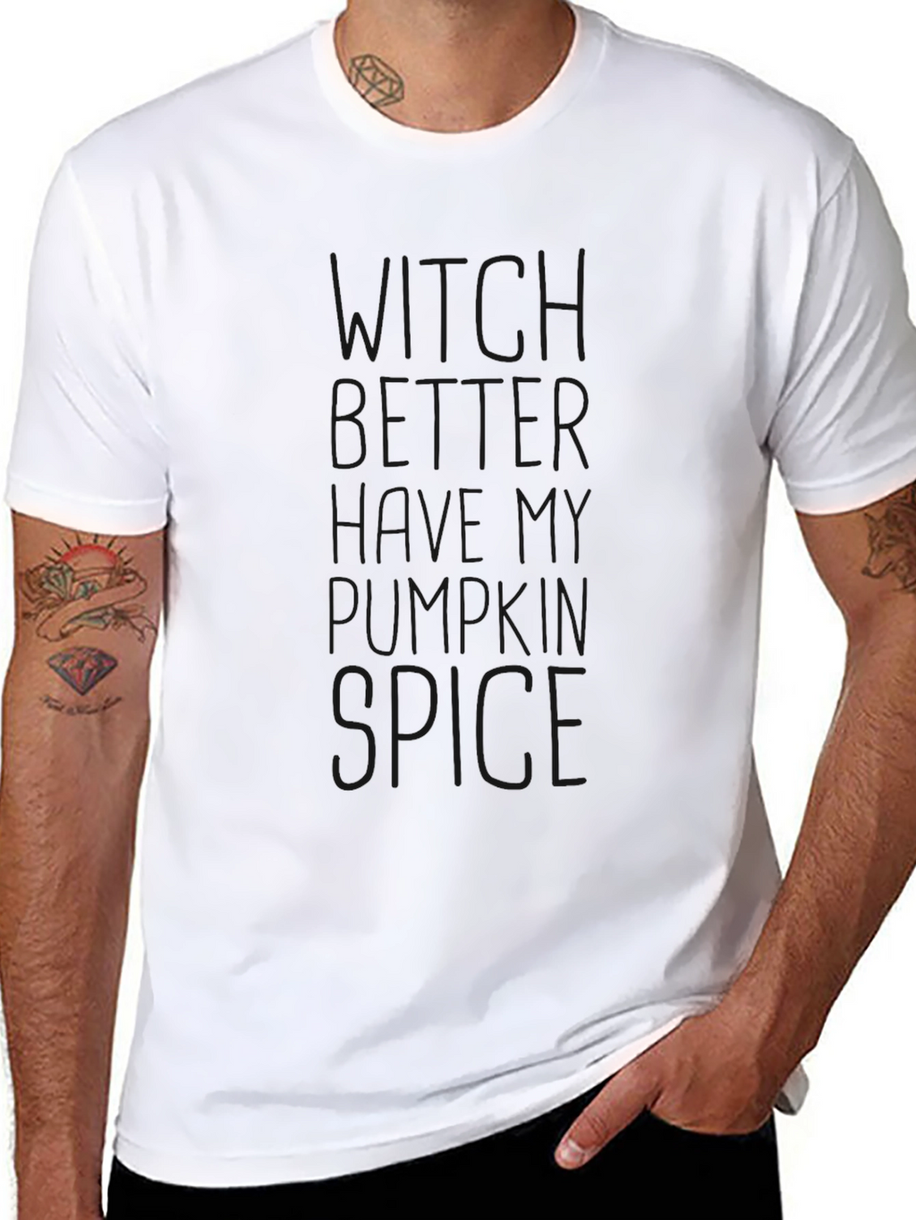 Mens Black Funny Pumpkin Spice T-Shirt