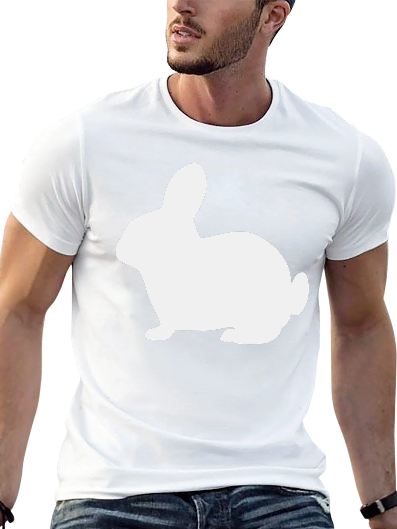 Bunny Silhouette Black T-Shirt