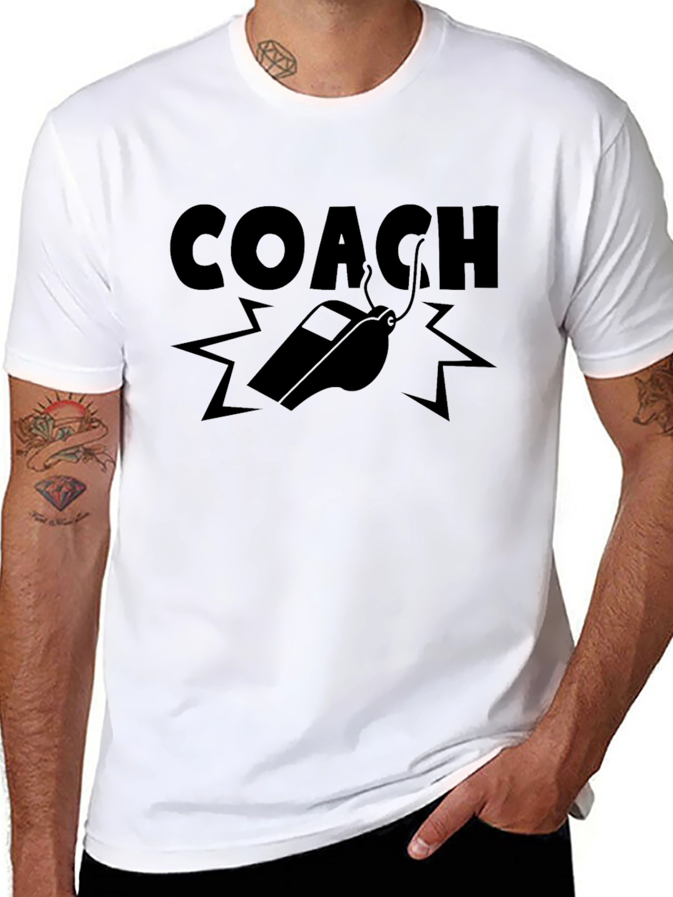Coach Whistle Graphic T-Shirt - Athletic Training Tee