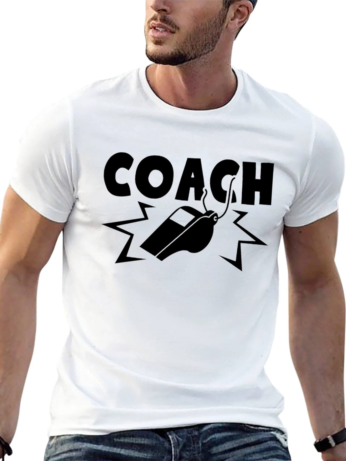 Coach Whistle Graphic T-Shirt - Athletic Training Tee
