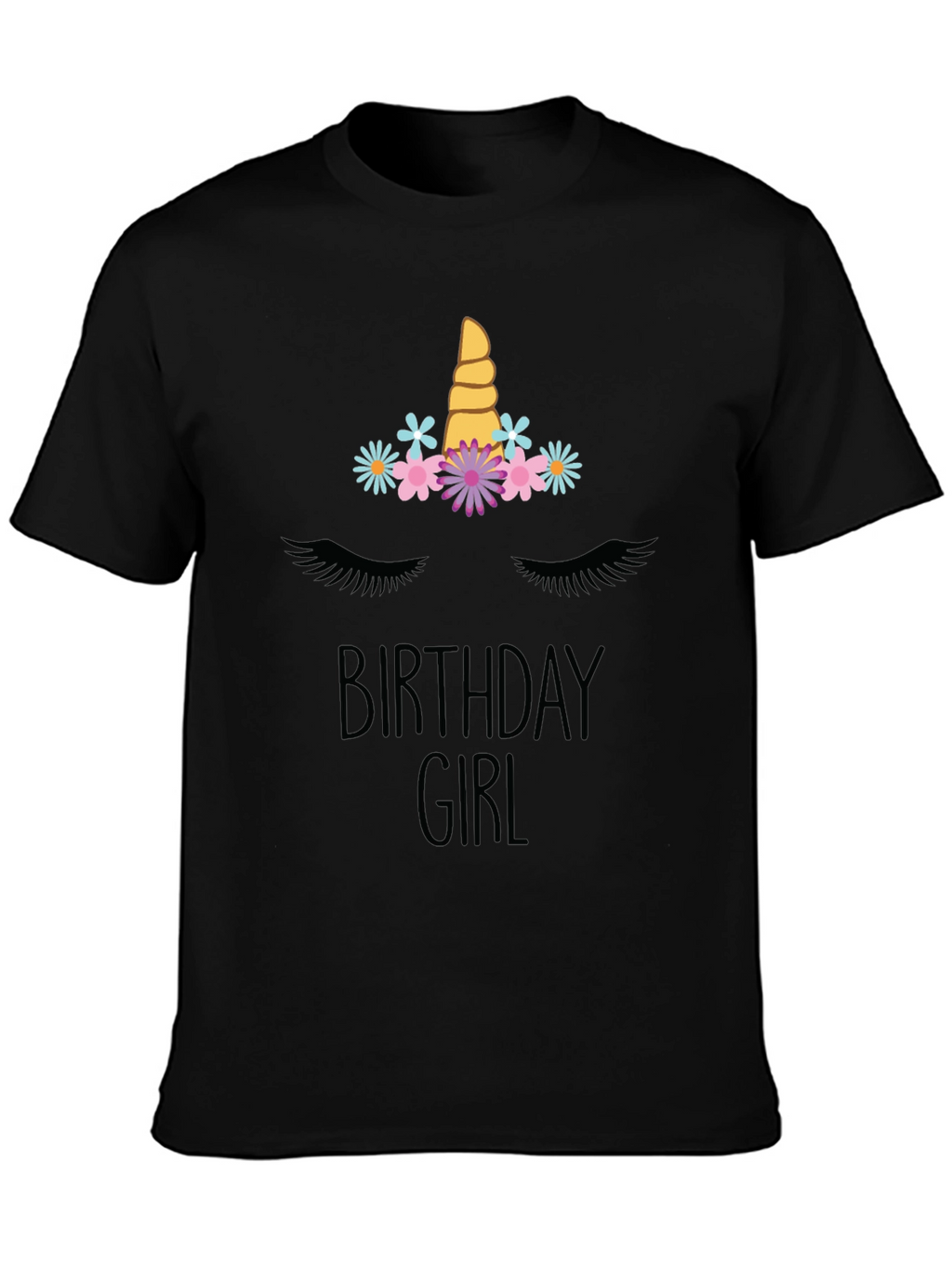 Birthday Girl Unicorn Graphic Tee