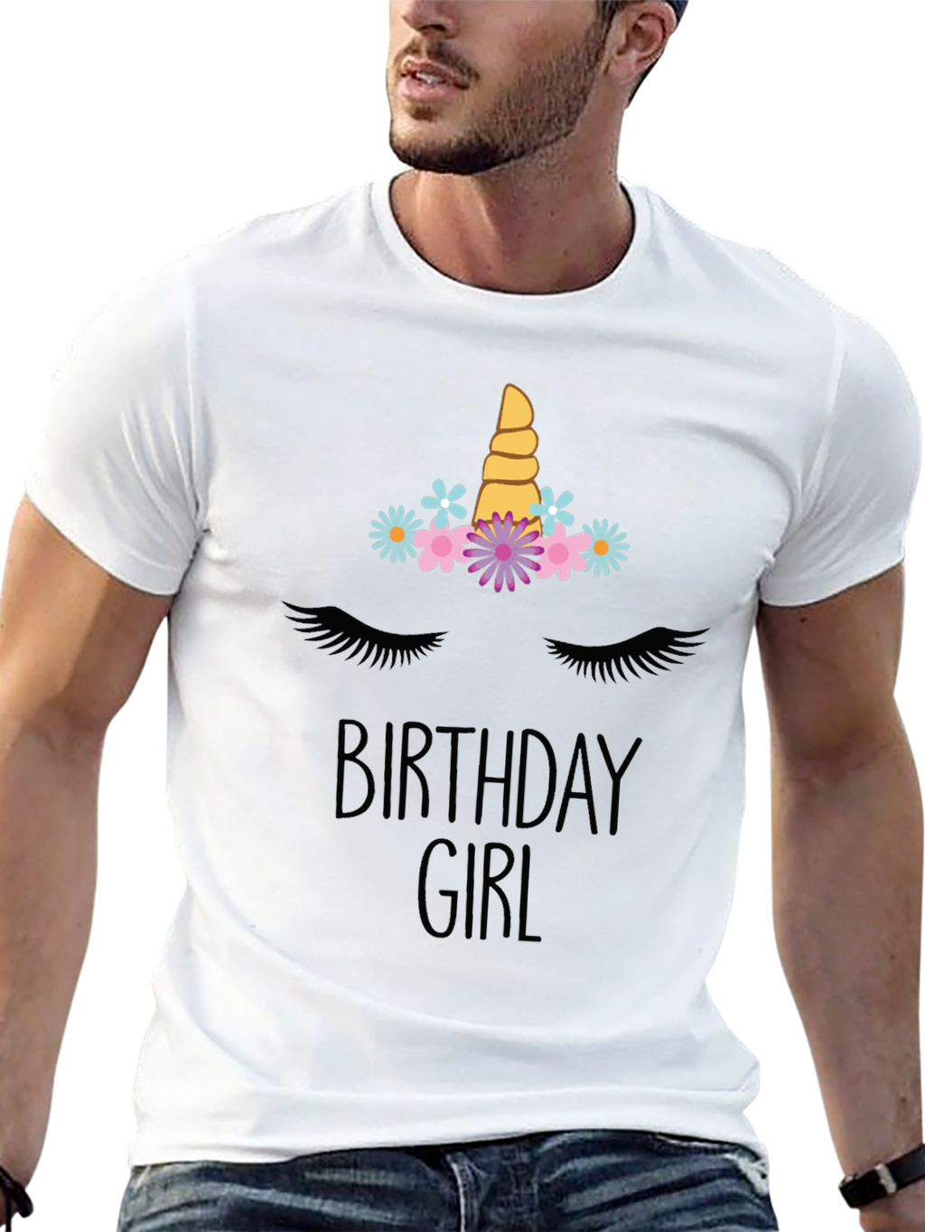Birthday Girl Unicorn Graphic Tee