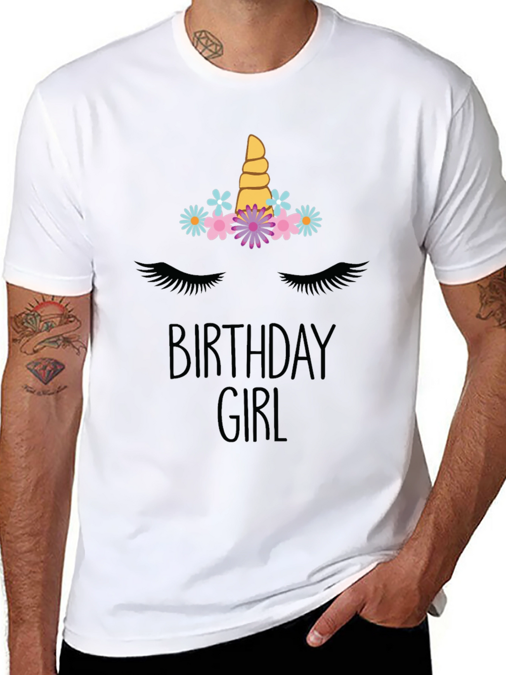 Birthday Girl Unicorn Graphic Tee