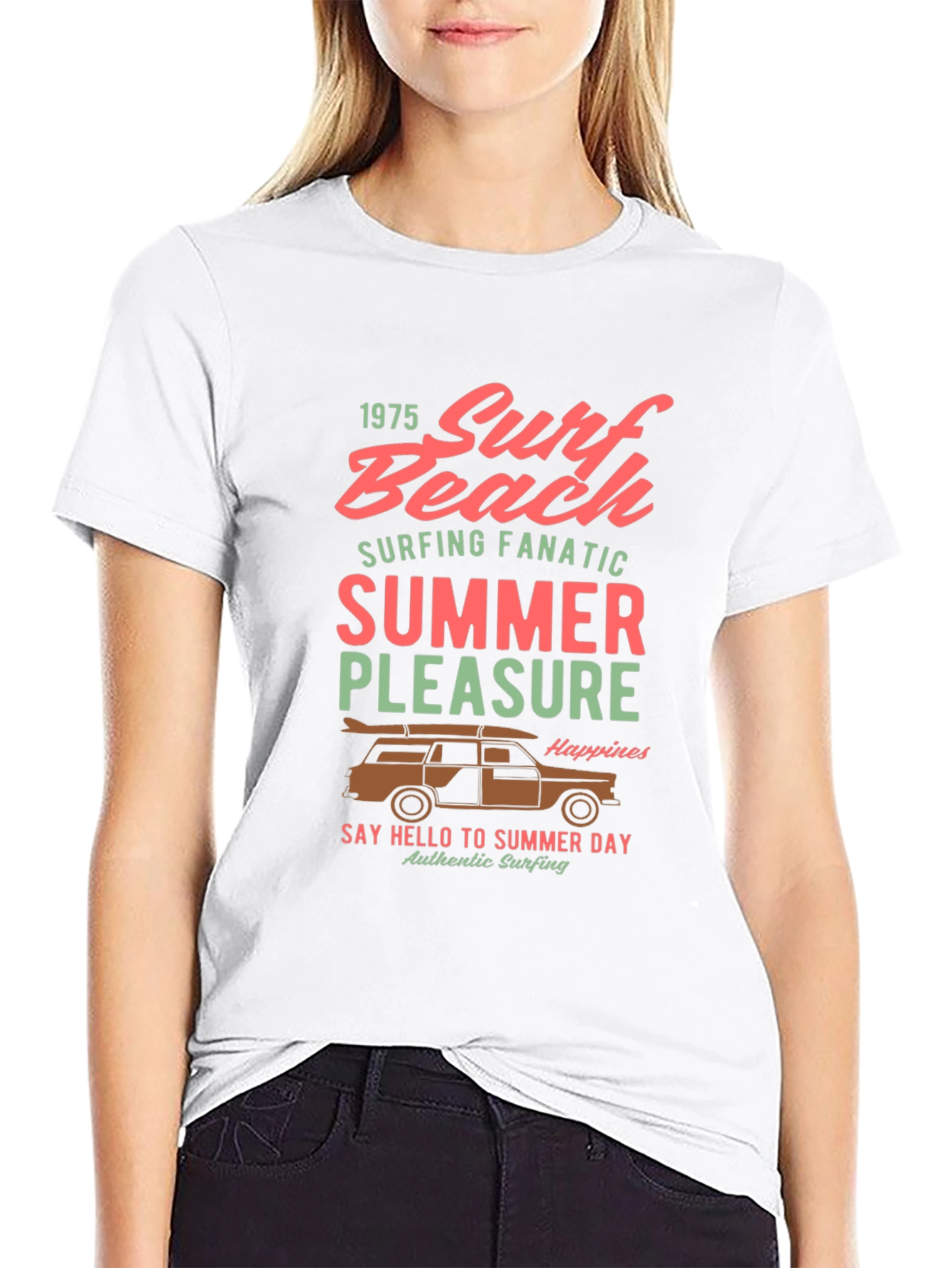 Surf Beach Summer Pleasure Graphic Tee