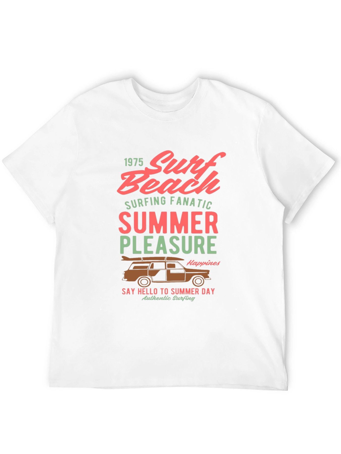 Surf Beach Summer Pleasure Graphic Tee