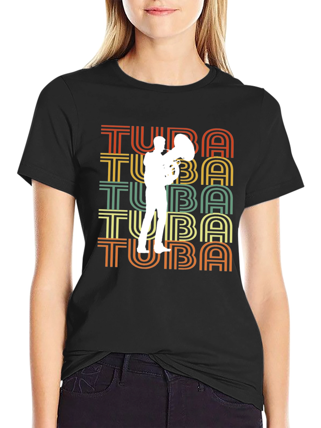 Retro Tuba Player Graphic Tee