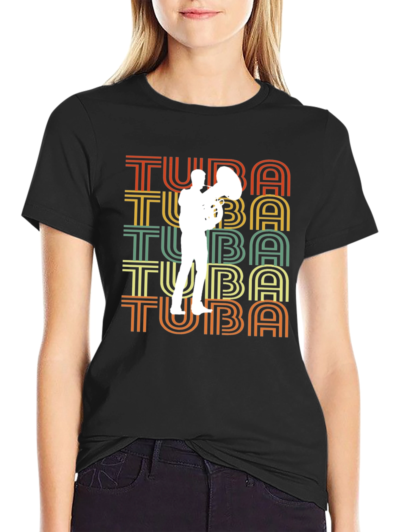 Retro Tuba Player Graphic Tee