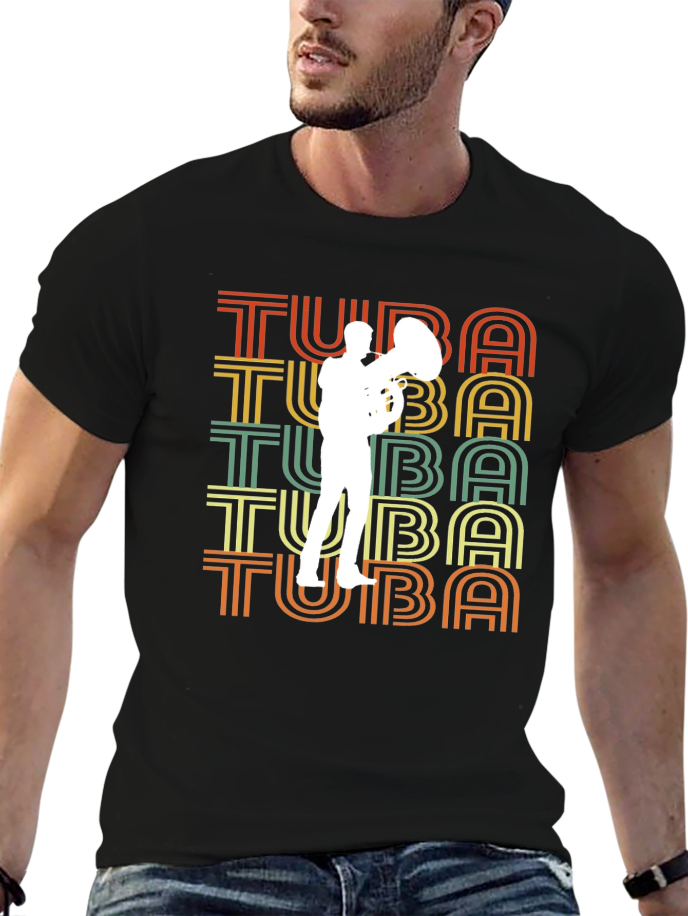 Retro Tuba Player Graphic Tee