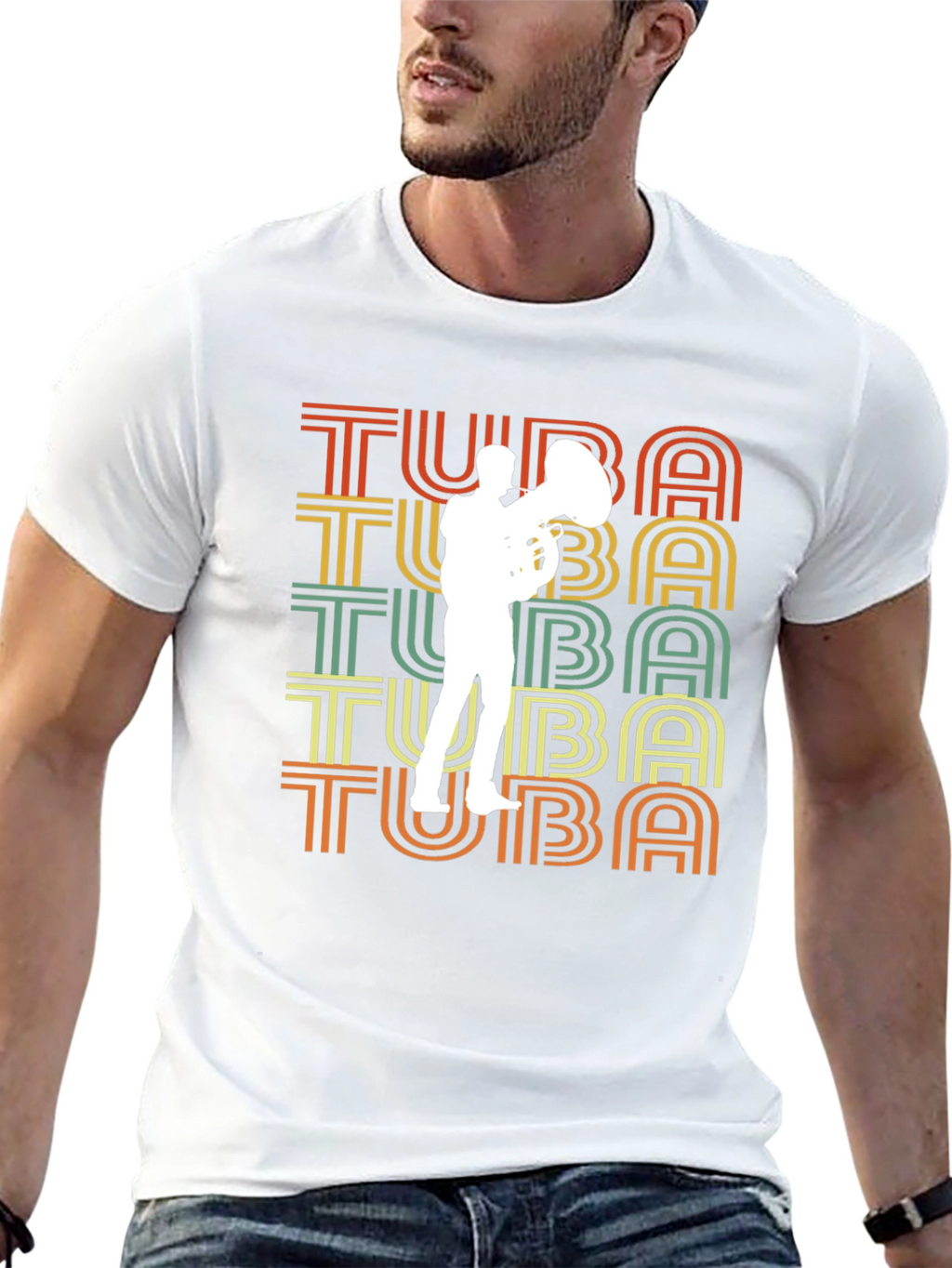 Retro Tuba Player Graphic Tee
