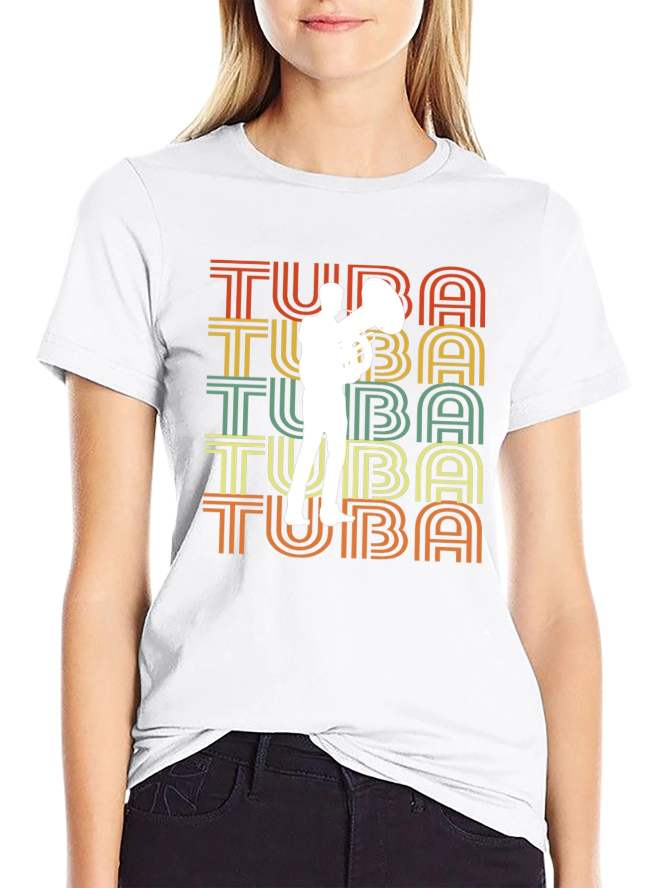 Retro Tuba Player Graphic Tee