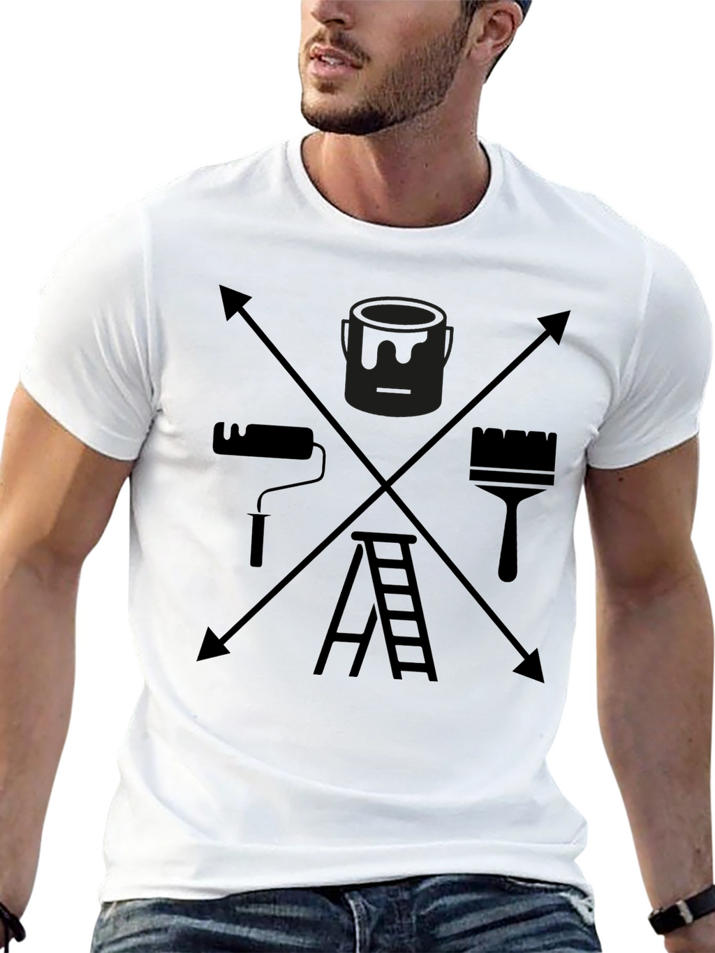 Painters Toolkit Graphic Tee - Black Crewneck T-Shirt