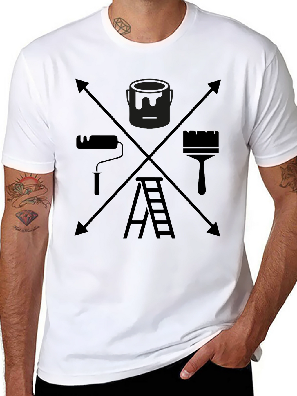 Painters Toolkit Graphic Tee - Black Crewneck T-Shirt