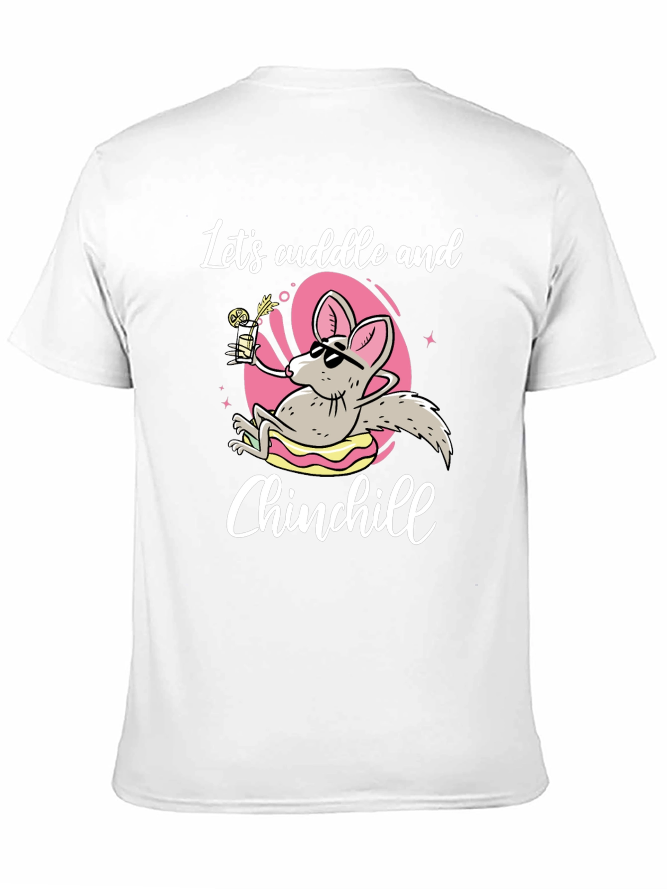 Lets Cuddle and Chinchill T-Shirt - Black Cotton Tee
