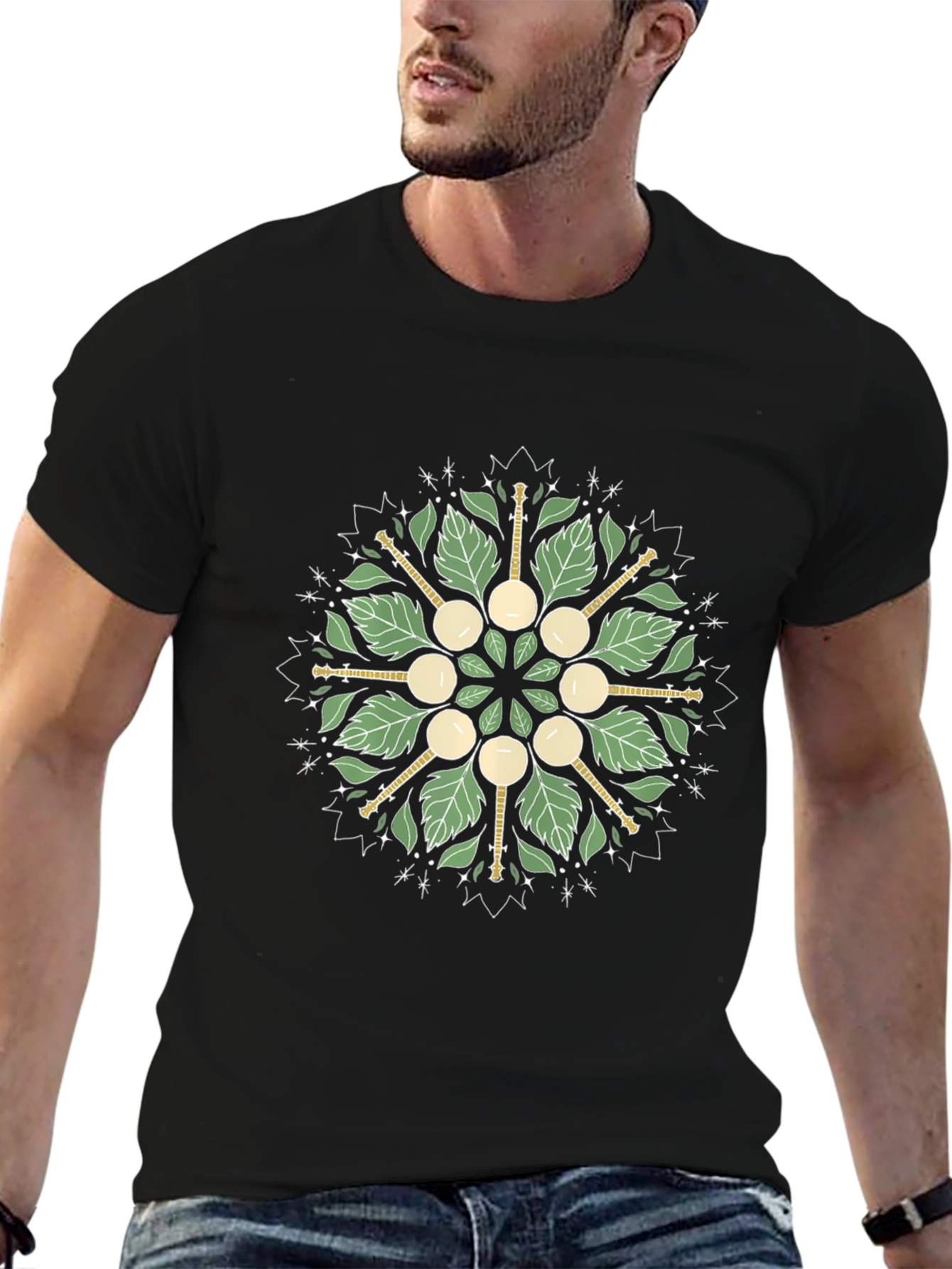 Banjo Mandala Graphic Tee - Unique Music Lover Shirt