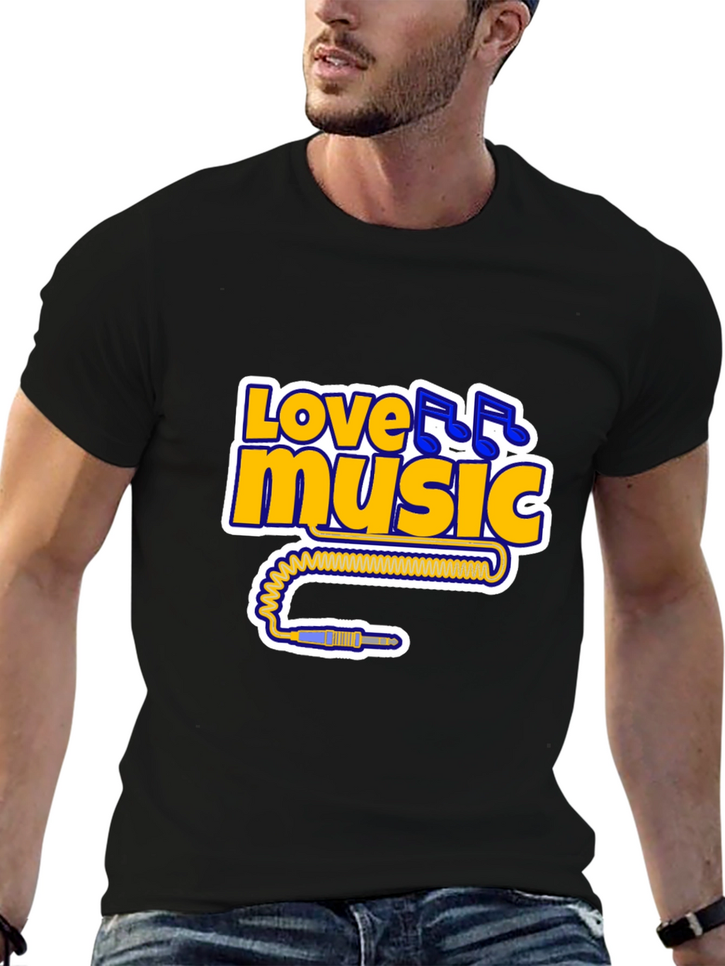 Love Music Black T-Shirt