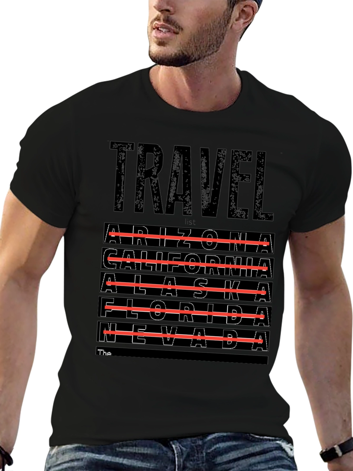 Travel Destinations T-Shirt - Arizona California Alaska Nevada