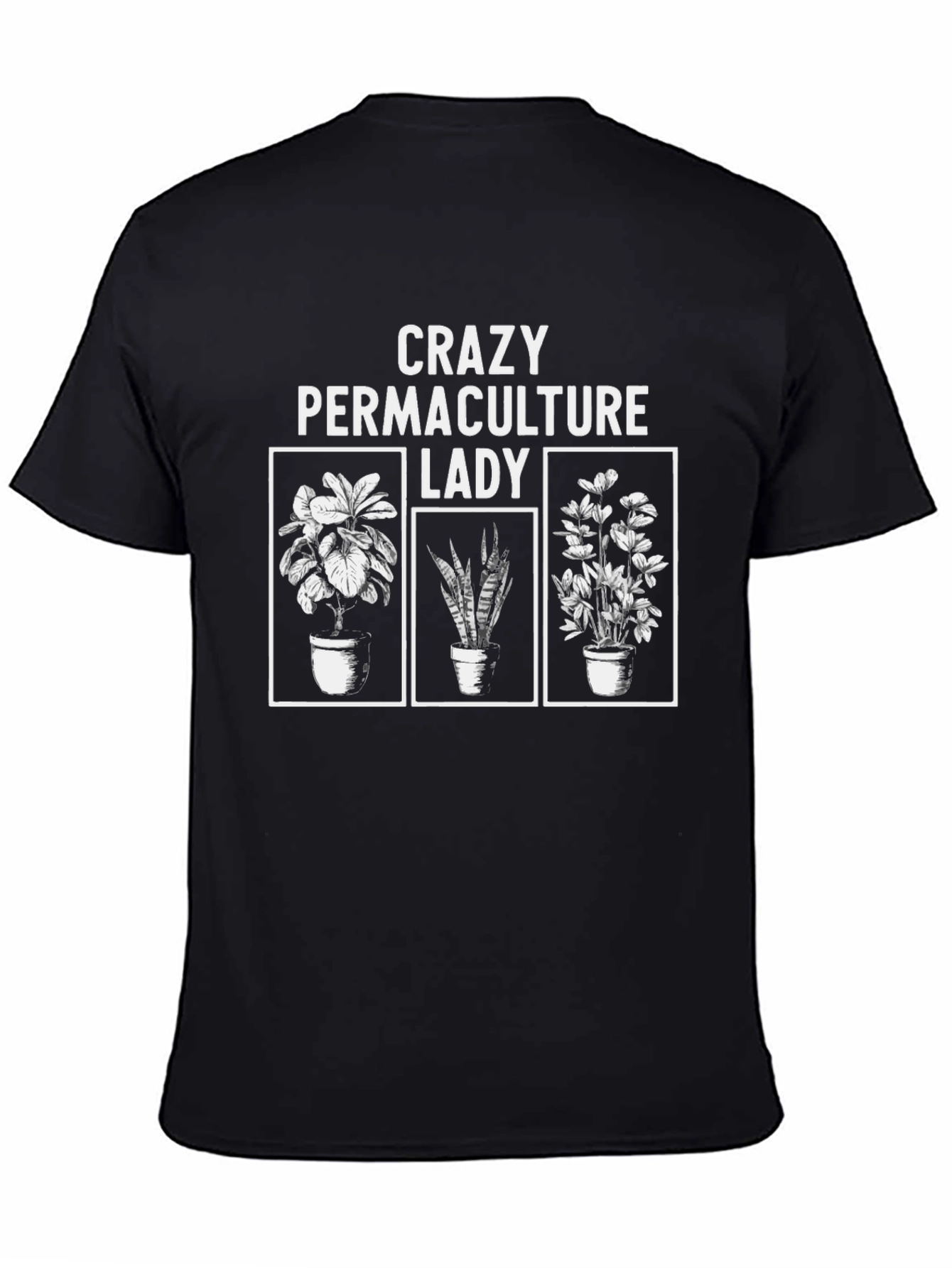 Crazy Permaculture Lady Black T-Shirt