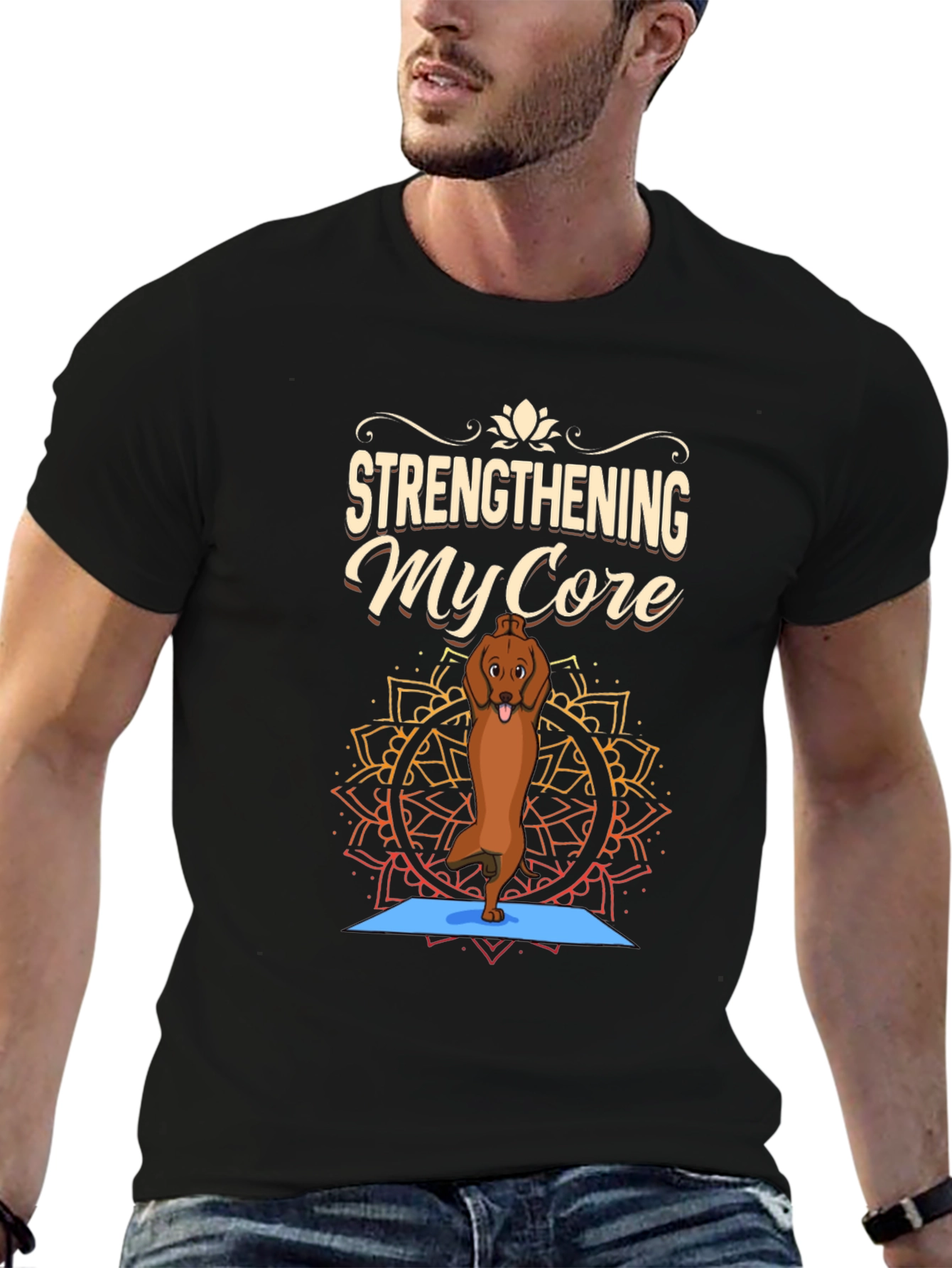 Yoga Dog T-Shirt - Strengthening My Core