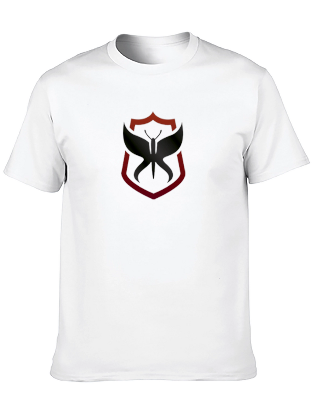 Modern Black T-Shirt with Shield & Phoenix Graphic