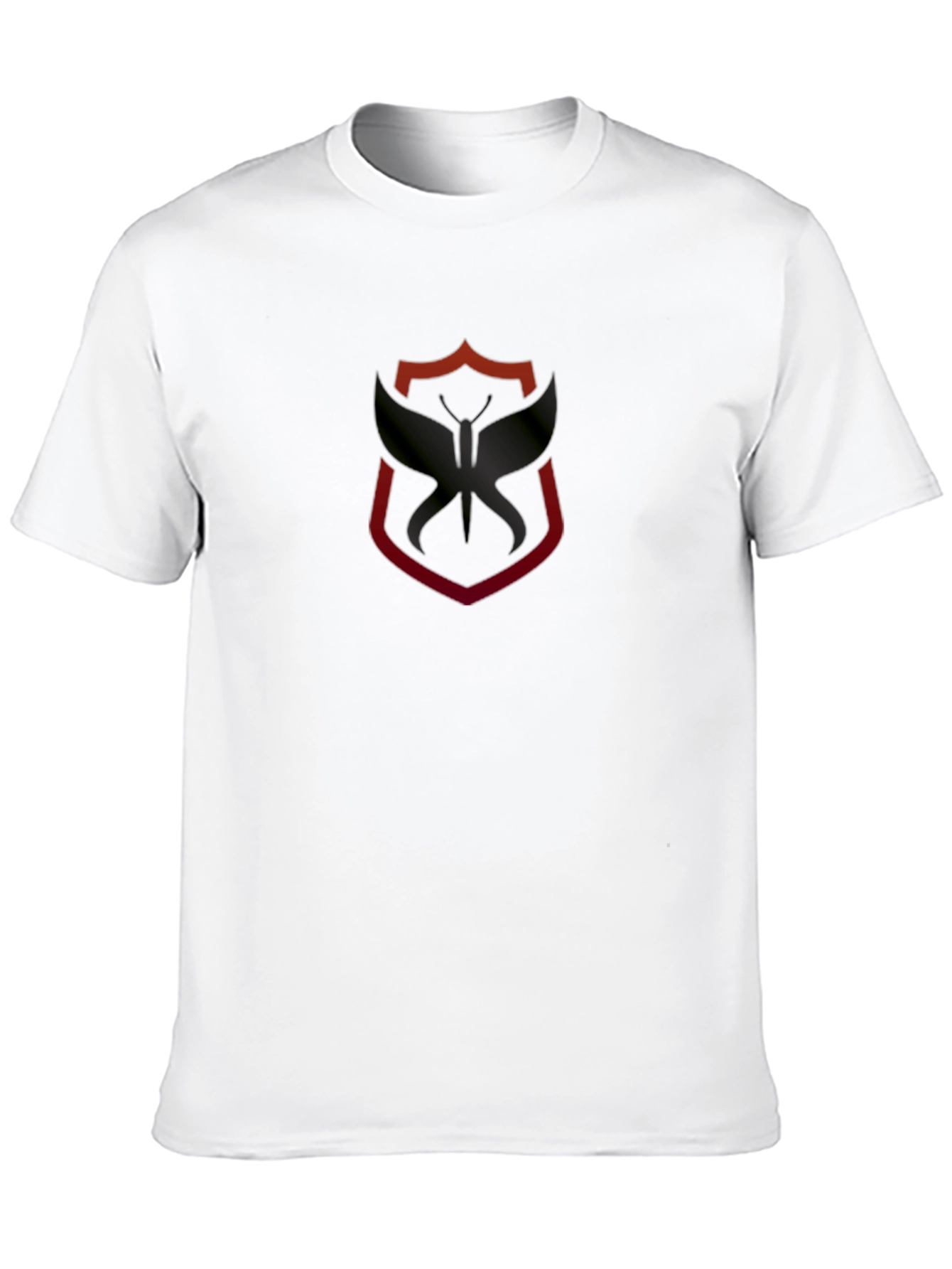 Modern Black T-Shirt with Shield & Phoenix Graphic