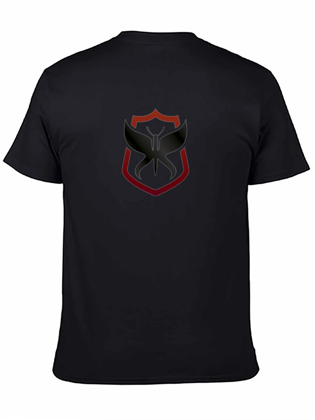 Modern Black T-Shirt with Shield & Phoenix Graphic