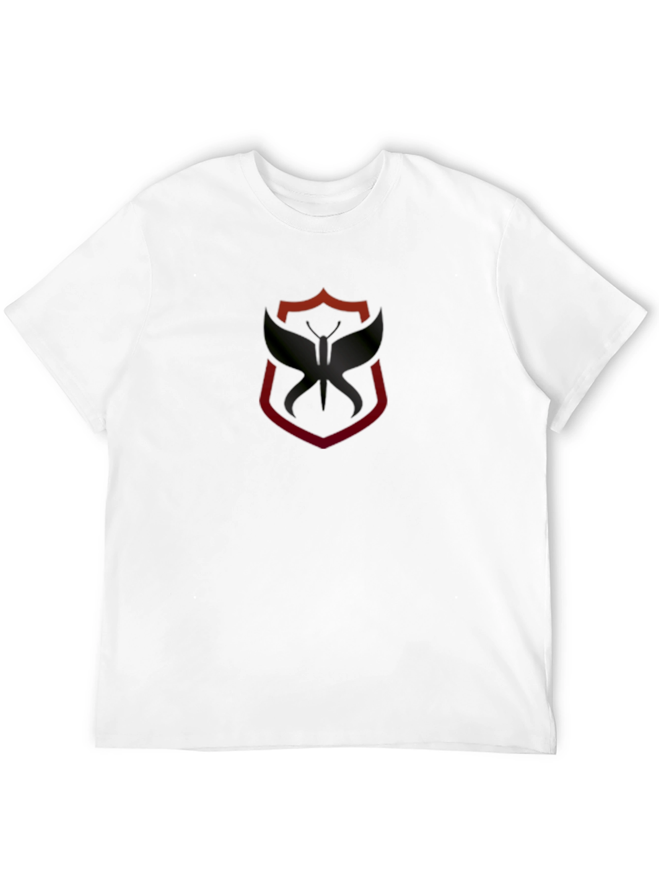 Modern Black T-Shirt with Shield & Phoenix Graphic