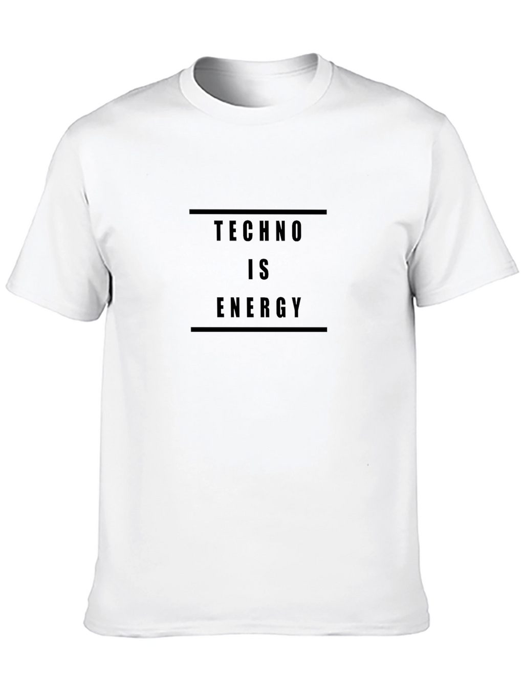Techno Is Energy Graphic Tee - Black Cotton T-Shirt