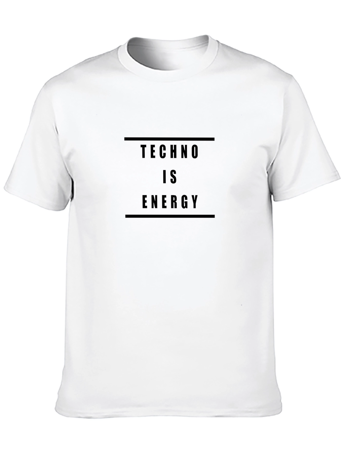 Techno Is Energy Graphic Tee - Black Cotton T-Shirt