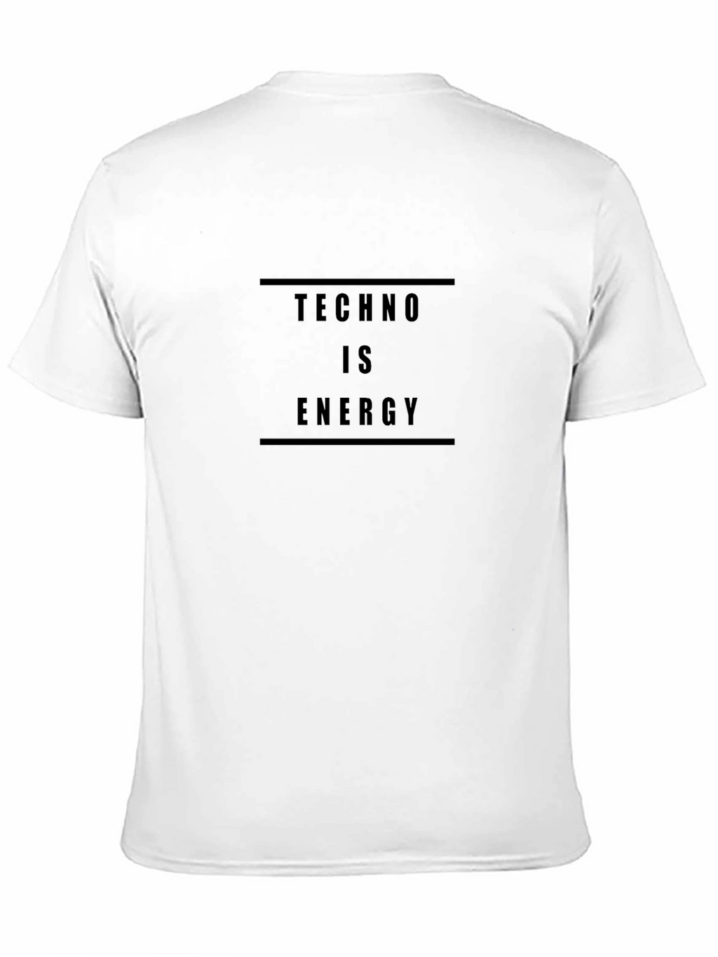 Techno Is Energy Graphic Tee - Black Cotton T-Shirt