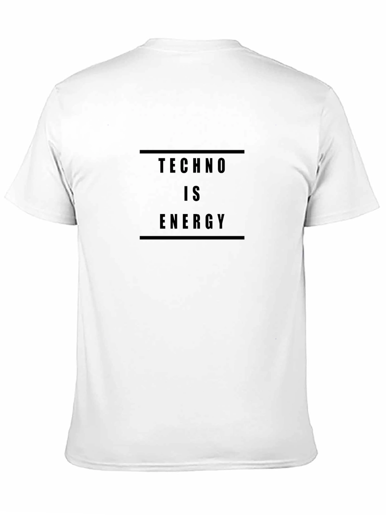 Techno Is Energy Graphic Tee - Black Cotton T-Shirt