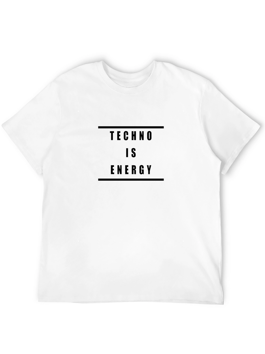 Techno Is Energy Graphic Tee - Black Cotton T-Shirt
