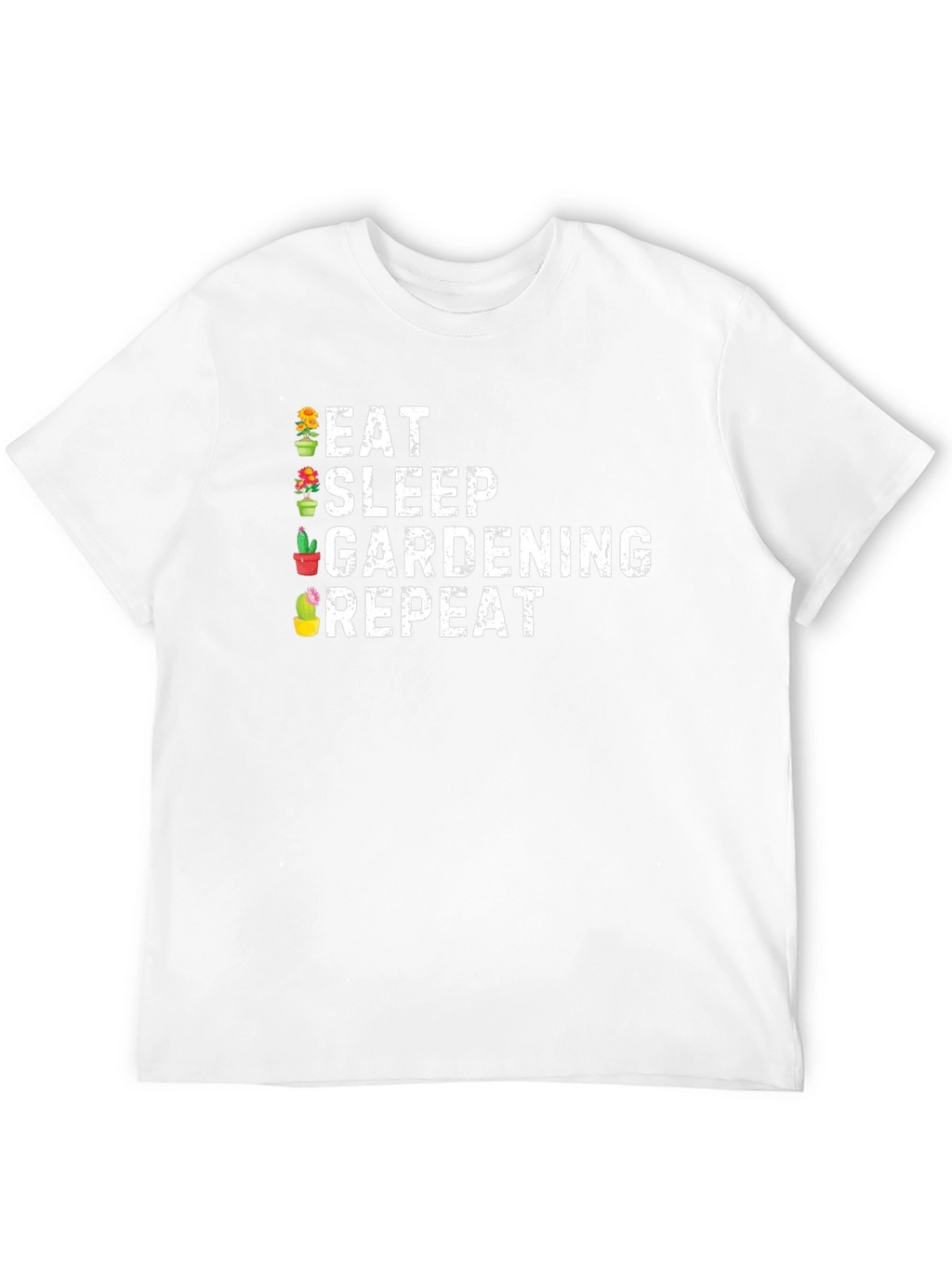 Eat Sleep Gardening Repeat Black T-Shirt