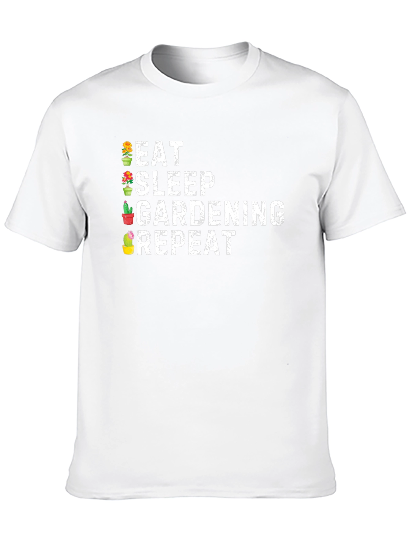 Eat Sleep Gardening Repeat Black T-Shirt