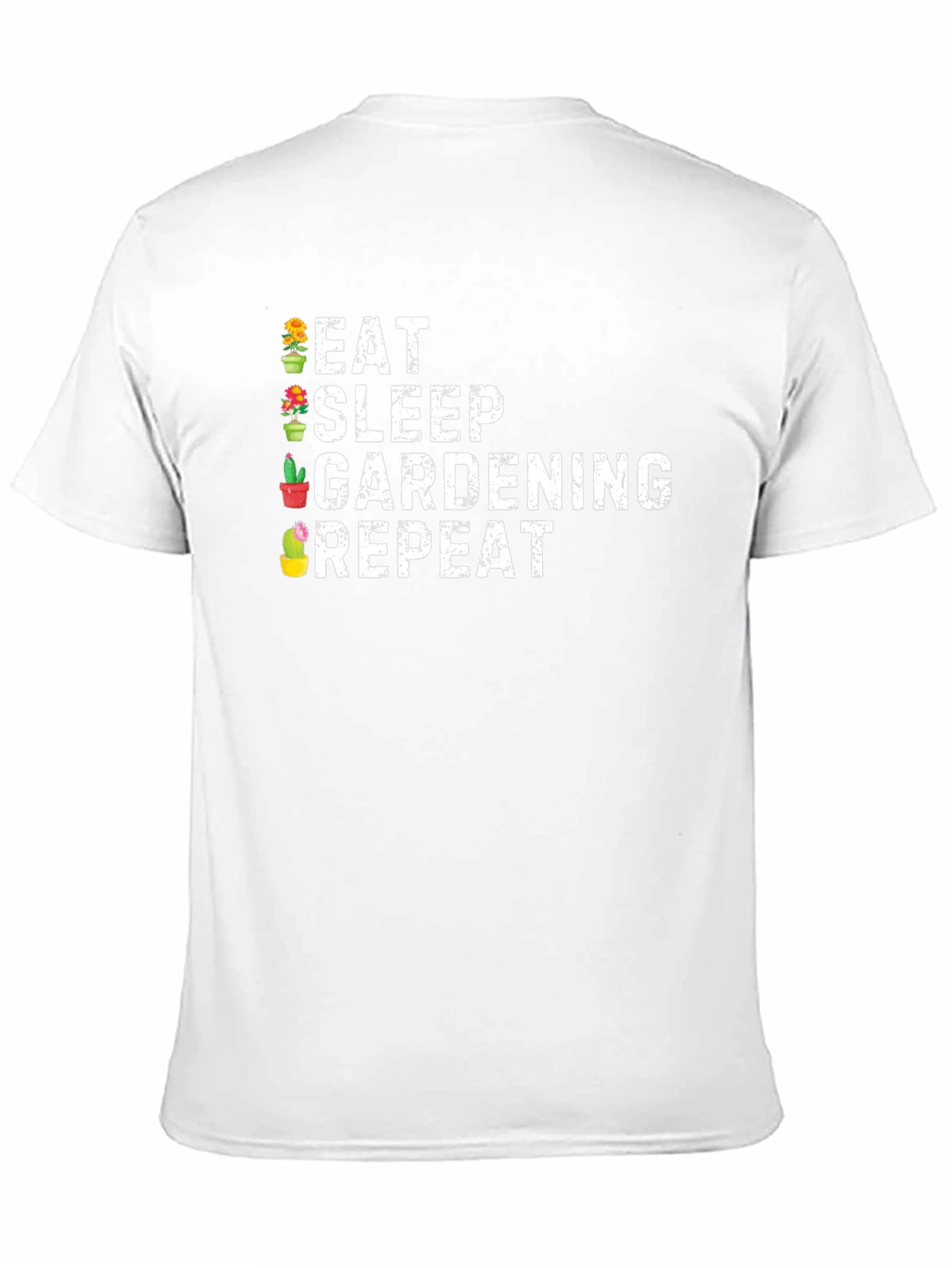 Eat Sleep Gardening Repeat Black T-Shirt