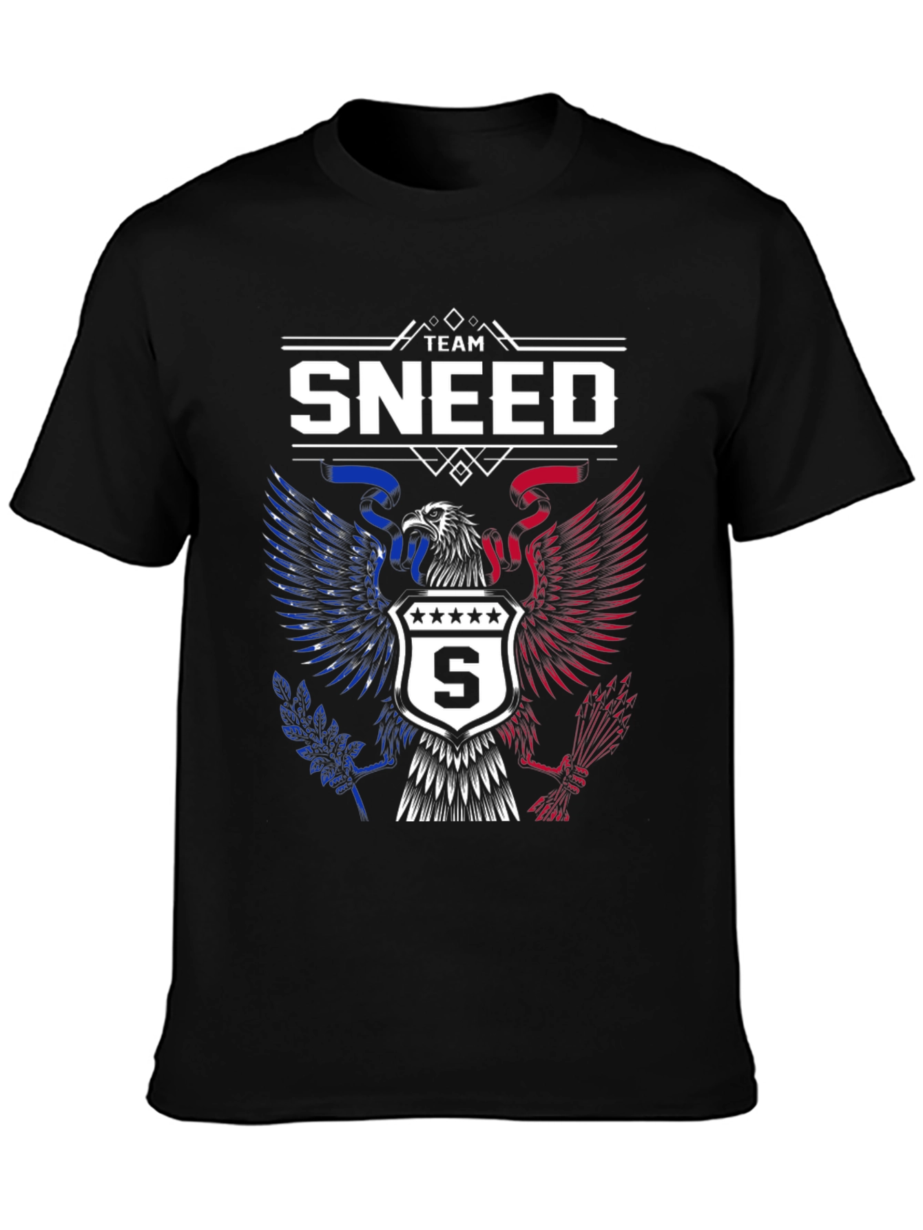 Team Sneed Patriotic Eagle Black T-Shirt