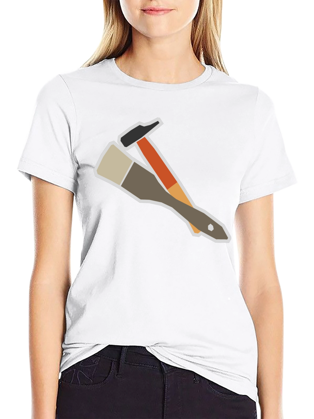 Painters Tee: Hammer & Brush Graphic T-Shirt