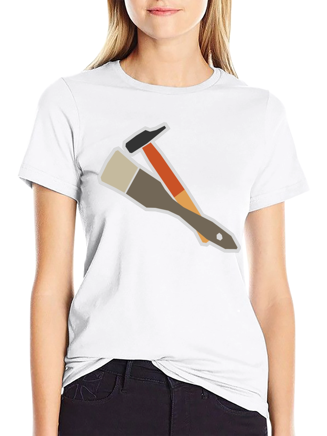 Painters Tee: Hammer & Brush Graphic T-Shirt