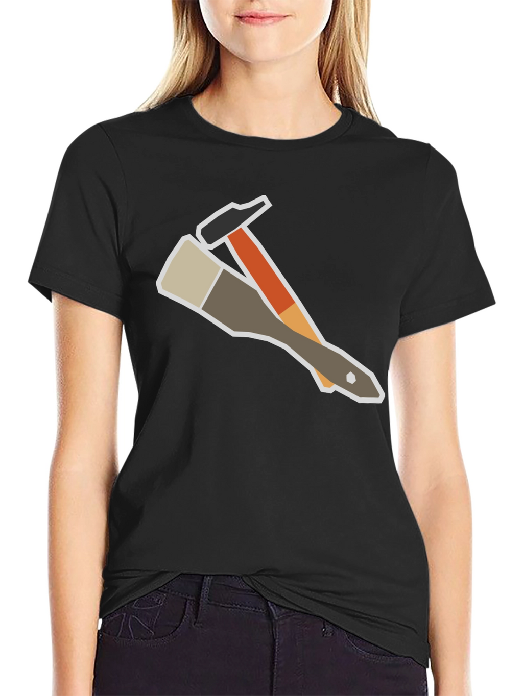 Painters Tee: Hammer & Brush Graphic T-Shirt