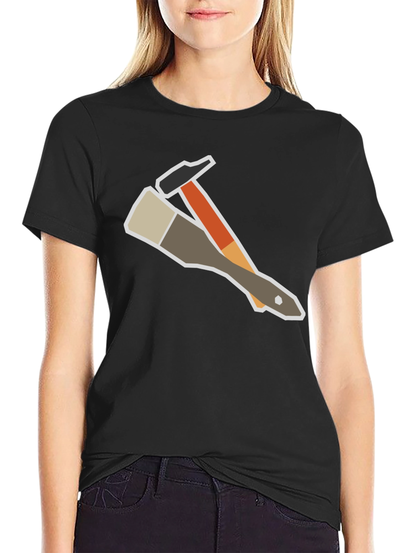 Painters Tee: Hammer & Brush Graphic T-Shirt